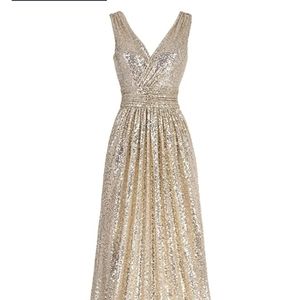 Sequin bridesmaid formal dress